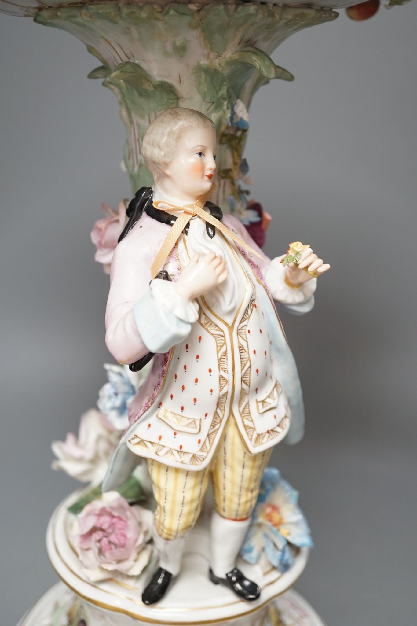 A large Pottschapel figural centrepiece bowl, 42cm